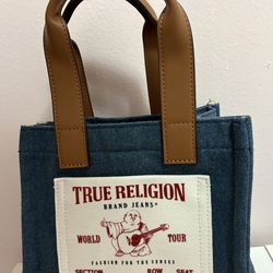 True Religion Mini Denim Tote Bag