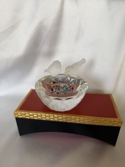 Swarovski Silver Crystals 7460 NR 108  or 010029 Bird Bath With Crystals