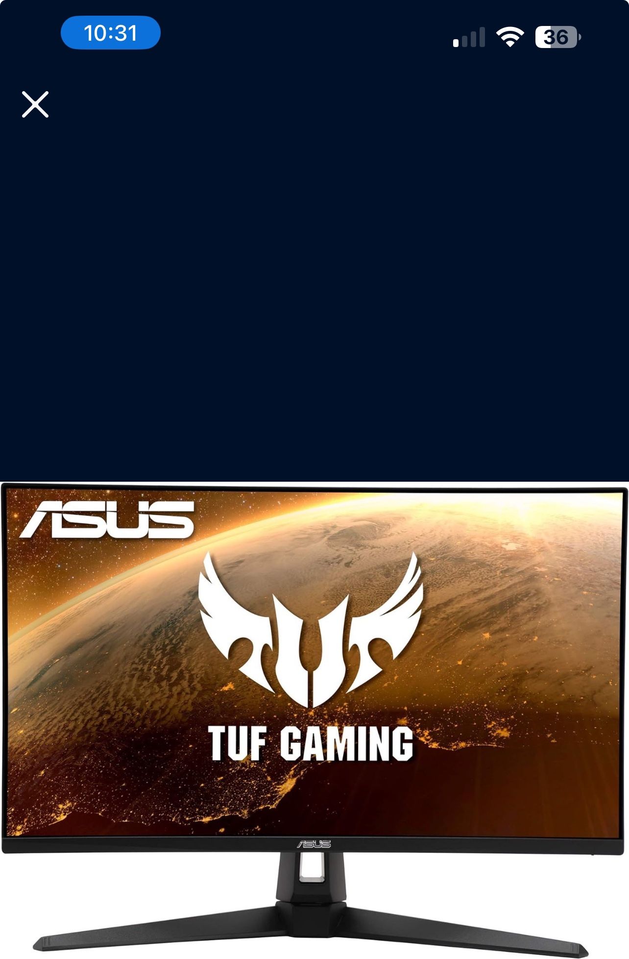 ASUS TUF Gaming 27 2K HDR Monitor (VG27AQ1A) QHD (2560 x 1440