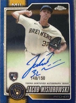 Topps Chrome 2026Jacob Misiorowski blue auto /150