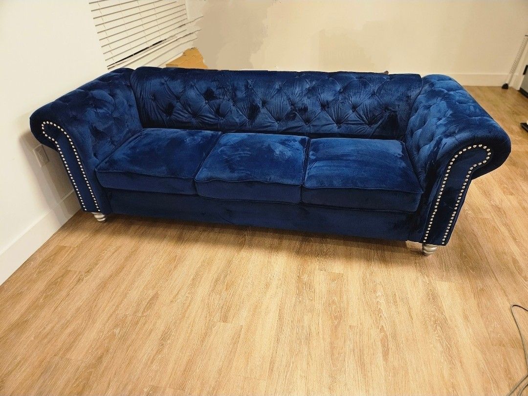 Blue Velvet Couch
