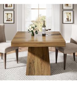 Tribesigns Square Dining Table for 4 NO CHAIRS Table Only 31.5-Inch Small Kitchen Table