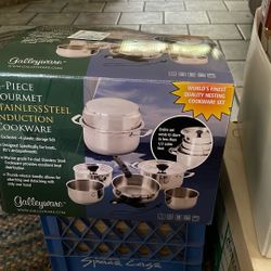 Galleyware Gourmet 14 Piece Stainless Steel Induction Cookware 