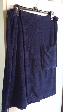 Men's navy bath wrap