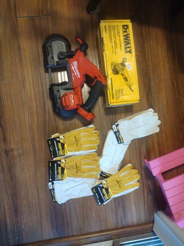 DeWalt Cord Grinder Milwaukee Tool Plus 6 Pairs Of Gloves