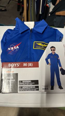 Celebrate nasa jumpsuit blue boys M8 includes jumpsuit hat costume
