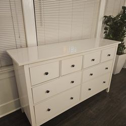 Ikea White Hemnes 8 Drawer Dresser