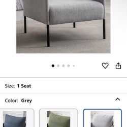 Linen Fabric Living Room Accent Chairs Bedroom Single Sofa Chair