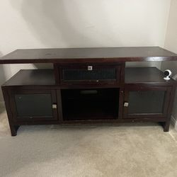 Wood TV Stand / Entertainment Console – $60- or send me an offer