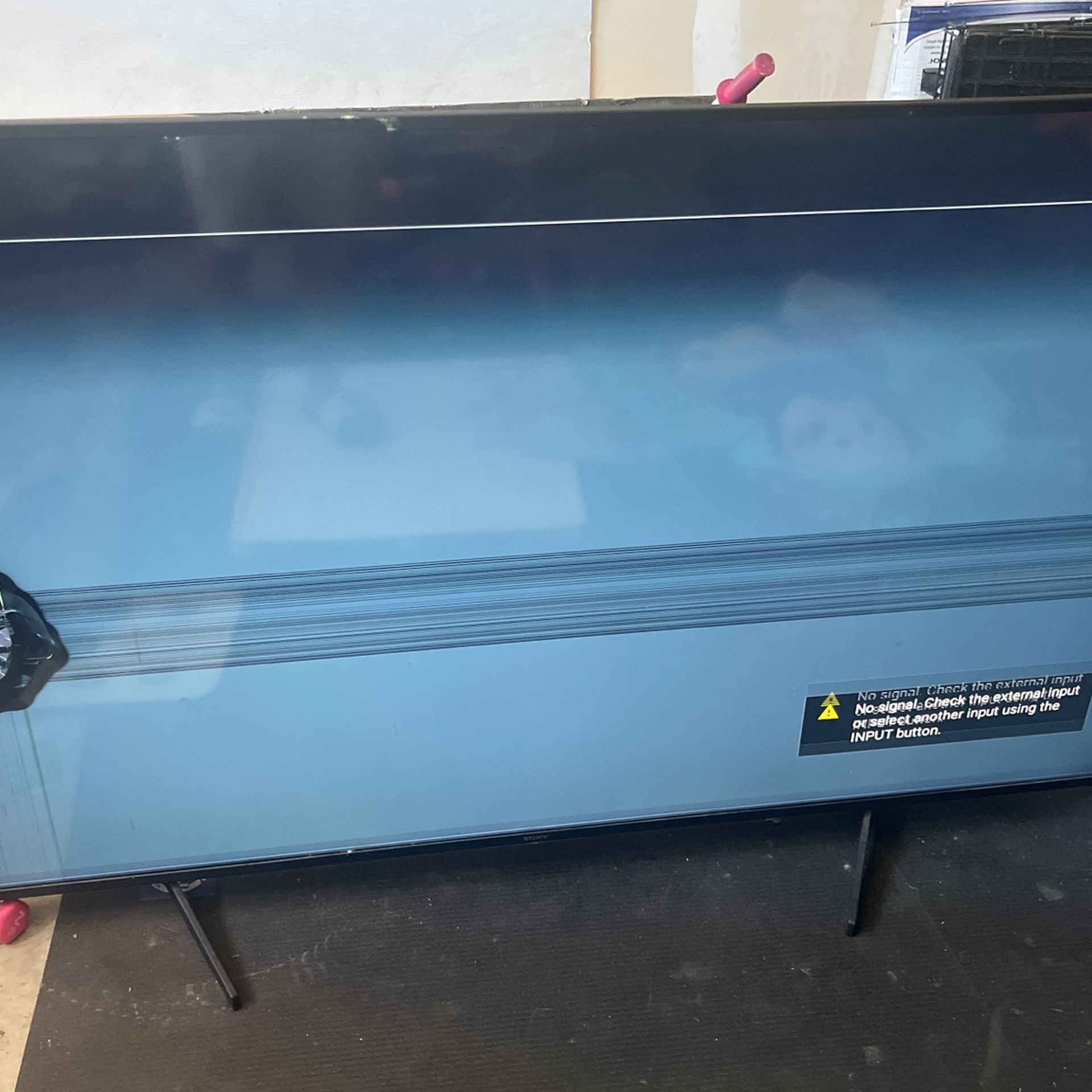 Free 70 Inch Tv. Damaged On Left. Not Sure If Fix Able