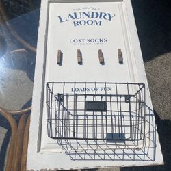 Laundry Room Lost Socks Backboard “Loads Of Fun” -  
