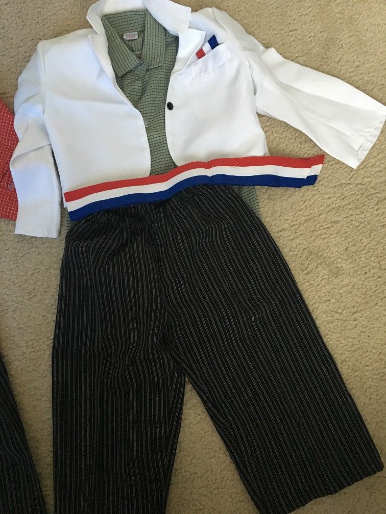 CHILEAN typical Suit Boy, size 3 consists of striped pants, huaso vest shirt.