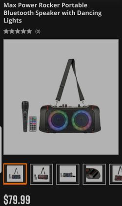 Rocker Bluetooth BOOMBOX... Shoulder Strap .. Microphone....2 Units Can Be PAIRED together for surround sound 