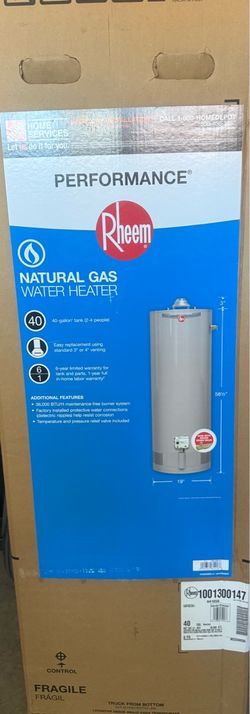Rheem 40 gallon gas