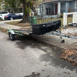 Flat Trailer With Tool Box