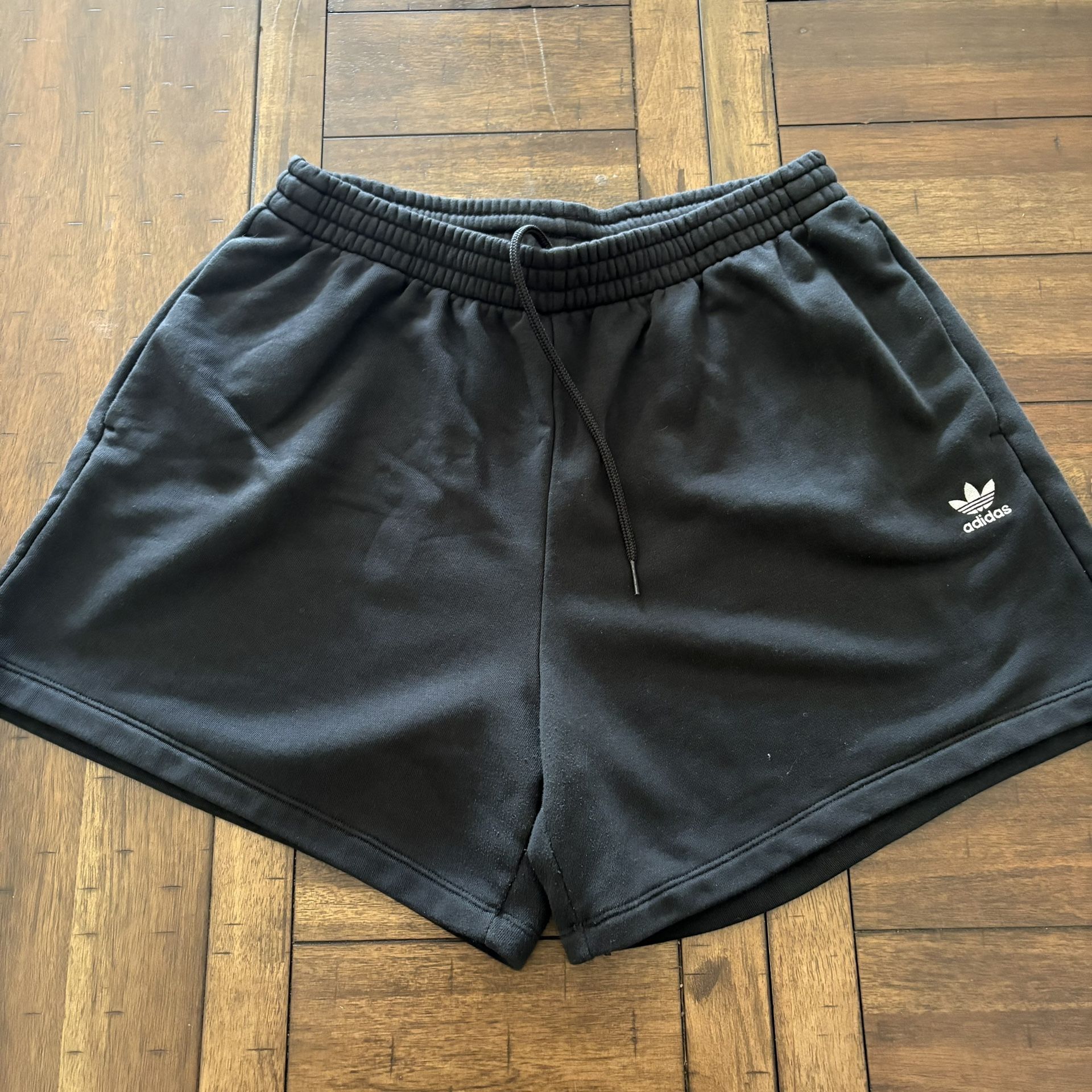 Adidas Womens Black Essentials French Terry Fleece Shorts