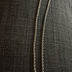 12 inch silver rope chain