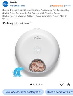 iPettie 6-Meal Automatic Pet Feeder – Rechargeable – Wet & Dry Food