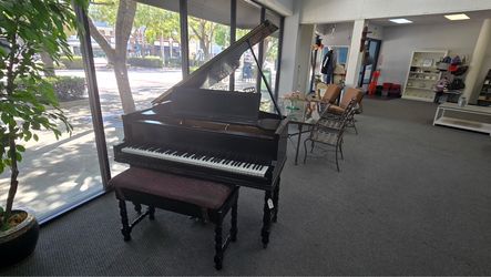 Sohmer & Co. cabinet  Black Baby Grand Piano with Bench