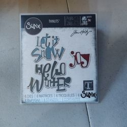 Tim Holtz Sizzix Alterations Thinlets Dies - Festive Words