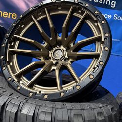 ON-SALE.  Fuel Rebel 20x12 6x139.7 Bronze Rims & 35x12.50-22 TIRES For 6 Lug TRUCK SUV 6 Lug (We Finance)