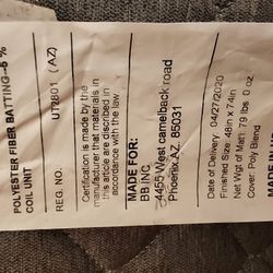 Travel Trailer Organic Mattress 