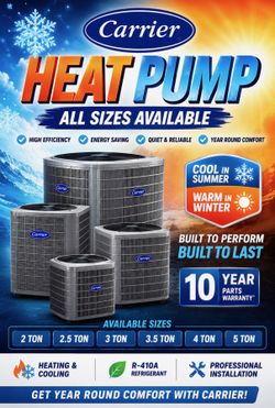 Carrier Rheem Goodman GrandAire 2 Ton 2.5 Ton 3 Ton 3.5 Ton 4 Ton 5 Ton …❄️🔥❄️ Air Conditioner 9,000 Btu 12,000 Btu 18,000 Btu 24,000 Btu