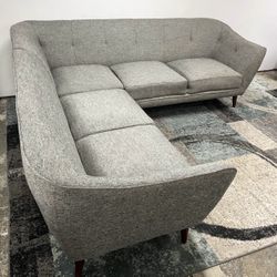 Sectional Free Delivery Gray Sofa MCM Couch