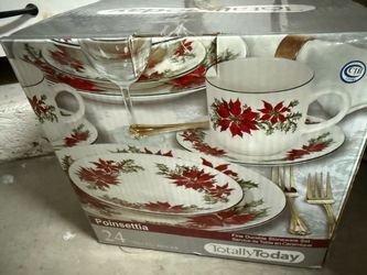 Poinsettia China Set