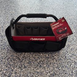Husky 17 Inch Open Tool Tote w/ Rotating Handle 