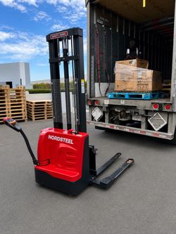 BRAND NEW NORDSTEEL FULL ELECTRIC WALKIE STACKER FORKLIFT