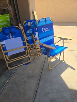 Tommy bahamas beach chairs deluxe back pack each $60 or 2 for $100