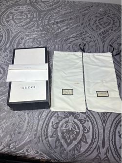 Gucci Designer Authentic Empty Shoe Box 2 Dust Bags & Pamphlets Only