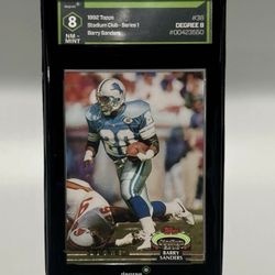 Barry Sanders 1992 Topps Stadium Club - #38 Grade 8 By Degree