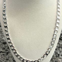 New S925 Sterling Silver Chain-Link Necklace 22”