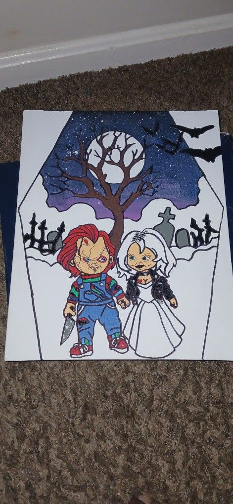 Chucky And Tiffany 11x14 Great For Halloween