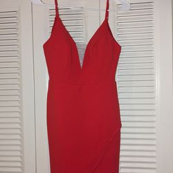 Red Party Cocktail Dress 