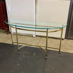 Vtg Labarge Mid Century  Glass Console Sofa Table