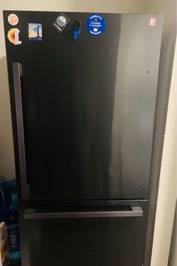 Black Bottom-Freezer Refrigerator