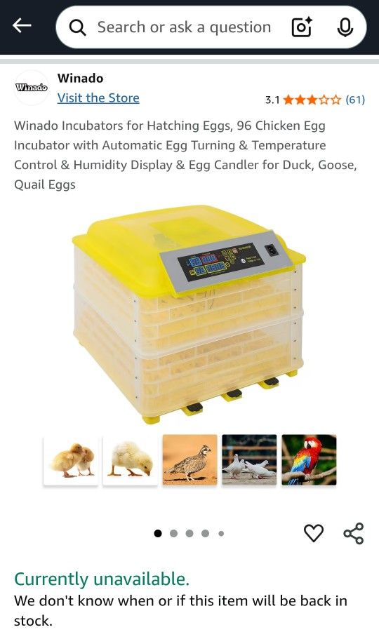 WINADO Incubator 96 Eggs