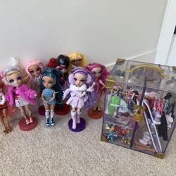 Rainbow High Dolls And Wardrobe Case