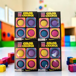 4 Schylling Teenie Nee Doh Color Change 4 Pack Sensory Fidget
