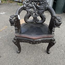 Carved Japanese Chair
