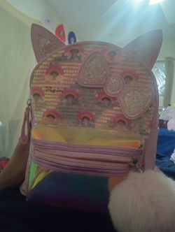 Small Pink Shiny Backpack