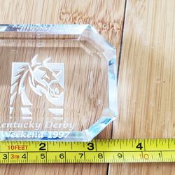 Kentucky Derby glass paperweight 1997, Virginia
