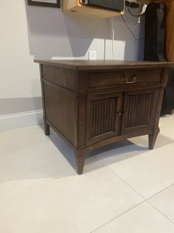 Nightstand Table  Solid Wood. As Is