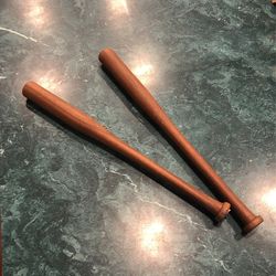 Miniature Walnut Bat Handmade Solid Walnut