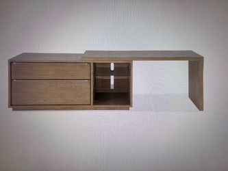 Solid wood desk with filing cabinet