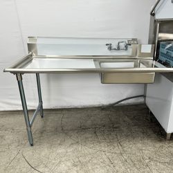 NSF Soiled Dish Table 60W x 30D x45H inches SDT-60L-318

