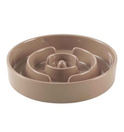 Ceramic slow feeder dog bowl